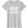 image:imageBrooke amp Jess Designs Golf is My Therapy Unisex Adult TShirt  Black  Small  Short Sleeve  Classic Fit  Golfers GiftSilver Grey