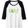 image:imageGolf  Golf Gift Raglan Baseball TeeBlackWhite