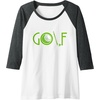 image:imageGolf  Golf Gift Raglan Baseball TeeDark Heather GreyWhite