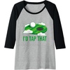 image:imageId Tap That  Golf Gift Raglan Baseball TeeBlackAthletic Heather