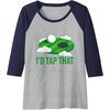 image:imageId Tap That  Golf Gift Raglan Baseball TeeNavy BlueAthletic Heather