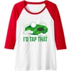image:imageId Tap That  Golf Gift Raglan Baseball TeeRedWhite