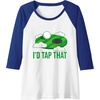 image:imageId Tap That  Golf Gift Raglan Baseball TeeRoyal BlueWhite
