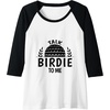 image:imageTalk Birdie To Me  Golf Gift Raglan Baseball TeeBlackWhite
