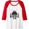 image:imageTalk Birdie To Me  Golf Gift Raglan Baseball TeeRedWhite