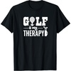 image:imageBrooke amp Jess Designs Golf is My Therapy Unisex Adult TShirt  Black  Small  Short Sleeve  Classic Fit  Golfers GiftBlack