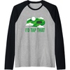 image:imageId Tap That  Golf Gift Raglan Baseball TeeBlackAthletic Heather