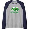 image:imageId Tap That  Golf Gift Raglan Baseball TeeNavy BlueAthletic Heather