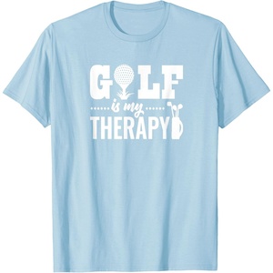 image:imageBrooke amp Jess Designs Golf is My Therapy Unisex Adult TShirt  Black  Small  Short Sleeve  Classic Fit  Golfers GiftBaby Blue