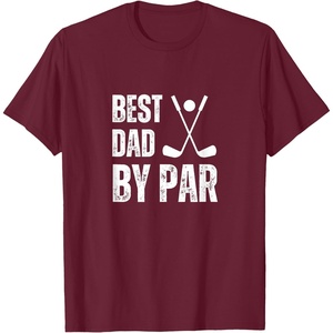image:imageFunny Best Dad By Par Golf Gift TShirtBurgundy