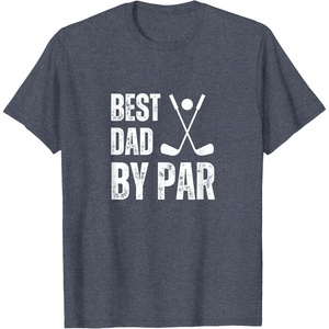 image:imageFunny Best Dad By Par Golf Gift TShirtHeather Blue