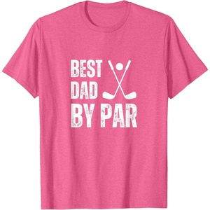 image:imageFunny Best Dad By Par Golf Gift TShirtPink Heather