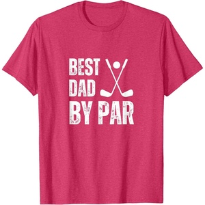 image:imageFunny Best Dad By Par Golf Gift TShirtRed Heather