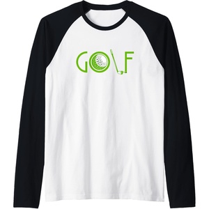 image:imageGolf  Golf Gift Raglan Baseball TeeBlackWhite