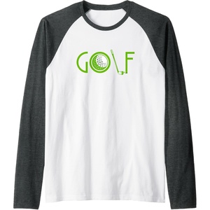 image:imageGolf  Golf Gift Raglan Baseball TeeDark Heather GreyWhite
