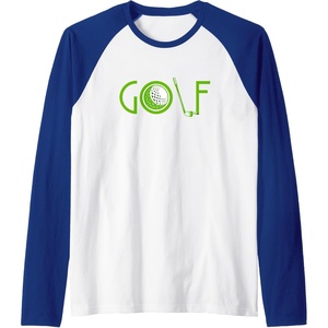 image:imageGolf  Golf Gift Raglan Baseball TeeRoyal BlueWhite