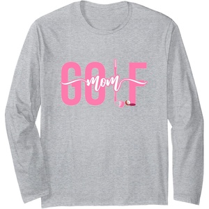image:imageGolf Mom  Golf Gift Long Sleeve TShirtHeather Grey