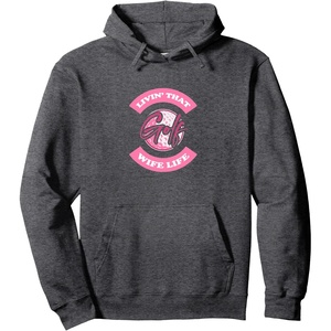 image:imageLivin That Wife Life  Golf Gift Pullover HoodieDark Heather Grey