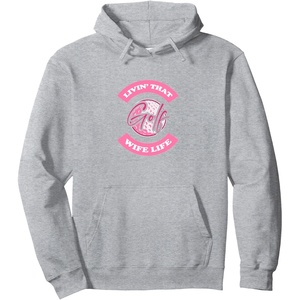 image:imageLivin That Wife Life  Golf Gift Pullover HoodieHeather Grey