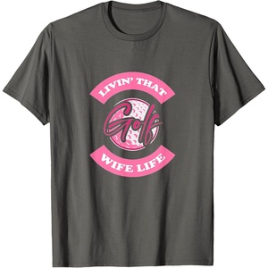 image:imageLivin That Wife Life  Golf Gift TShirtAsphalt Grey