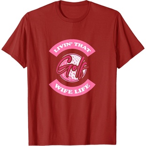 image:imageLivin That Wife Life  Golf Gift TShirtCranberry Red