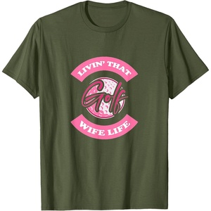 image:imageLivin That Wife Life  Golf Gift TShirtOlive Green