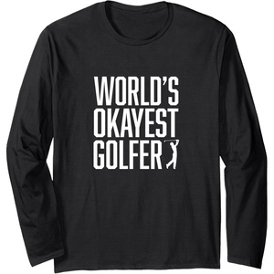 image:imageWorlds Okayest Golfer  Great Gift for Golfers Long Sleeve TShirtBlack
