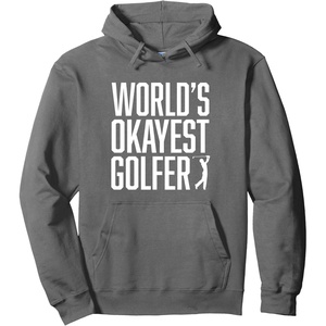 image:imageWorlds Okayest Golfer  Great Gift for Golfers Pullover HoodieAsphalt Grey