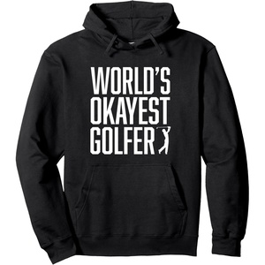 image:imageWorlds Okayest Golfer  Great Gift for Golfers Pullover HoodieBlack