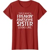 image:imageFreakin Awesome Sister Looks Like  Gift for Sisters TShirtCranberry Red