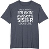 image:imageFreakin Awesome Sister Looks Like  Gift for Sisters TShirtHeather Blue