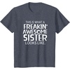 image:imageFreakin Awesome Sister Looks Like  Gift for Sisters TShirtHeather Blue