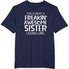 image:imageFreakin Awesome Sister Looks Like  Gift for Sisters TShirtNavy Blue