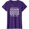 image:imageFreakin Awesome Sister Looks Like  Gift for Sisters TShirtPurple