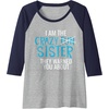 image:imageI Am The Crazy Fun Sister  Sister Gifts Raglan Baseball TeeNavy BlueAthletic Heather
