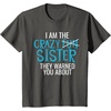 image:imageI Am The Crazy Fun Sister  Sister Gifts TShirtAsphalt Grey