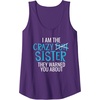 image:imageI Am The Crazy Fun Sister  Sister Gifts Tank TopPurple