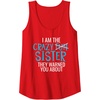 image:imageI Am The Crazy Fun Sister  Sister Gifts Tank TopRed