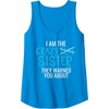 image:imageI Am The Crazy Fun Sister  Sister Gifts Tank TopSapphire Blue