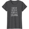 image:imageI Run on Coffee Chaos and Cuss Words Gift for Women TShirtDark Heather Grey