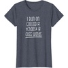 image:imageI Run on Coffee Chaos and Cuss Words Gift for Women TShirtHeather Blue
