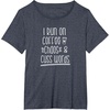 image:imageI Run on Coffee Chaos and Cuss Words Gift for Women TShirtHeather Blue