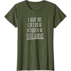 image:imageI Run on Coffee Chaos and Cuss Words Gift for Women TShirtOlive Green
