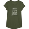 image:imageI Run on Coffee Chaos and Cuss Words Gift for Women TShirtOlive Green