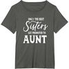 image:imageOnly the Best Sisters Get Promoted to Aunt  Gift for Aunts TShirtAsphalt Grey