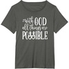image:imageWith God  Great gift for Christian and Religious Women TShirtAsphalt Grey