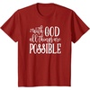 image:imageWith God  Great gift for Christian and Religious Women TShirtCranberry Red