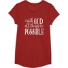 image:imageWith God  Great gift for Christian and Religious Women TShirtCranberry Red