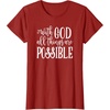 image:imageWith God  Great gift for Christian and Religious Women TShirtCranberry Red