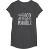 image:imageWith God  Great gift for Christian and Religious Women TShirtDark Heather Grey